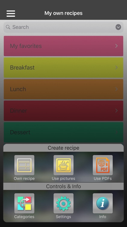 Own recipes