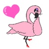 Graceful Flamingo Icon Sticker