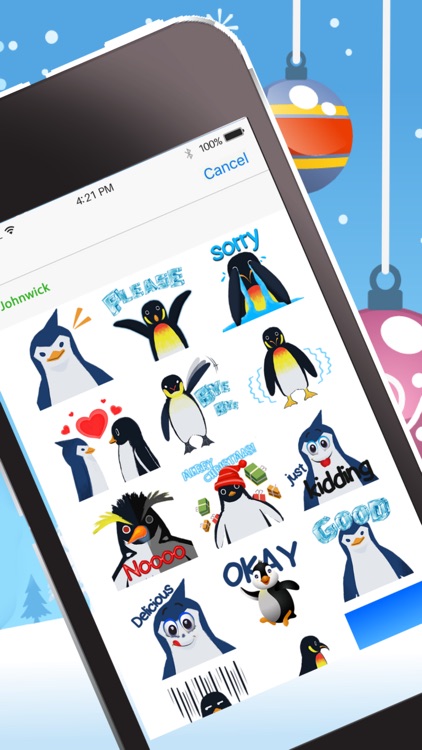 Penguins Stickers & Keyboard