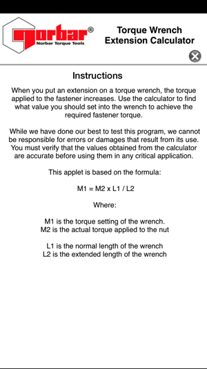 Torque Wrench Extension Calc.(圖3)-速報App