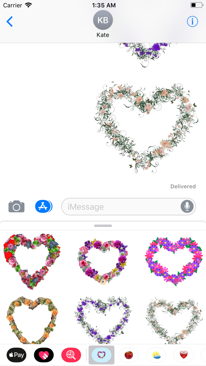 Floral Hearts Sticker Pack