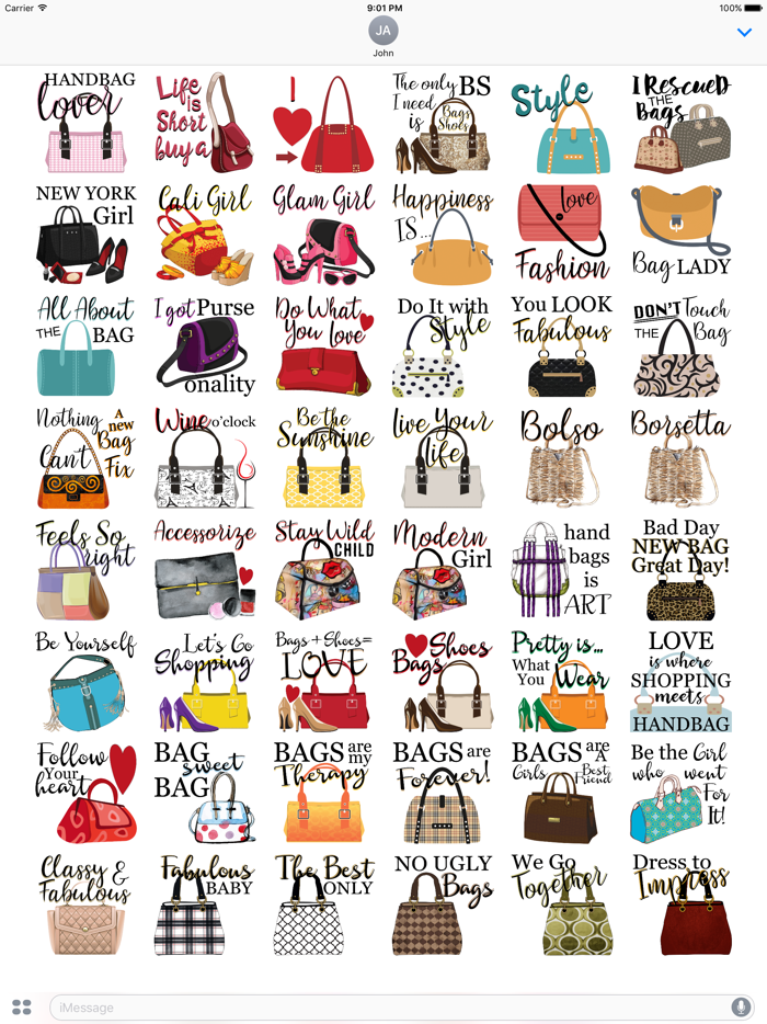 Handbag Design Stickers