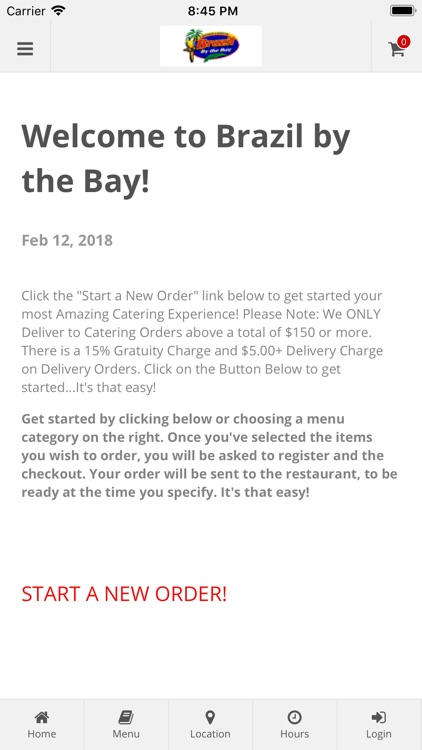 Brazil by the Bay App Orders