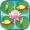 Match your memory tiles and discover the animals and insects that live in a pond's ecosystem