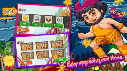 Caveman Skater Go - Jump and collect coin to win screenshot 2