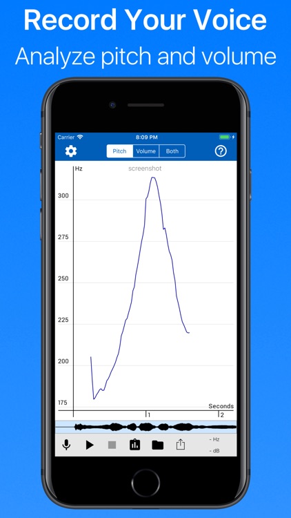 Voice Analyst: pitch & volume screenshot-0