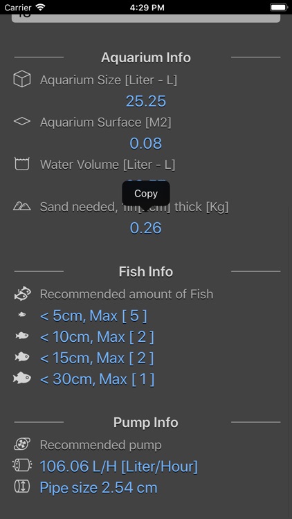 Aquarium Calculator Plus screenshot-5