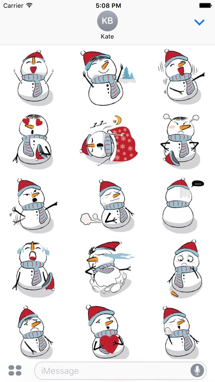 Cute & Lovely Snowman Stickers