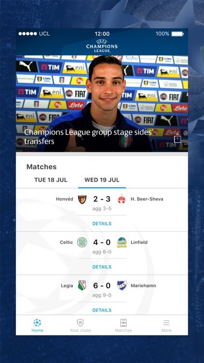 The official UEFA Champions League app screenshot-0