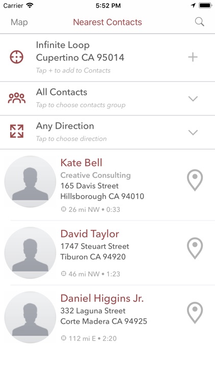 Nearest Contacts
