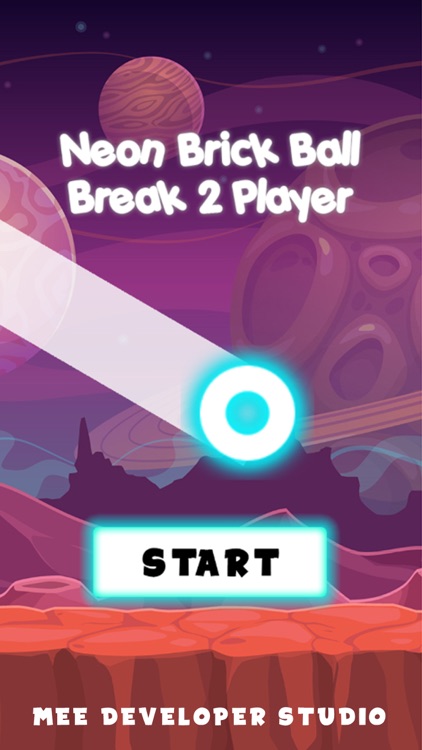 Neon Brick Ball Break 2 Player