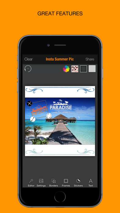 How to cancel & delete Summer Pic – Beach, sea, sun overlay stickers from iphone & ipad 3