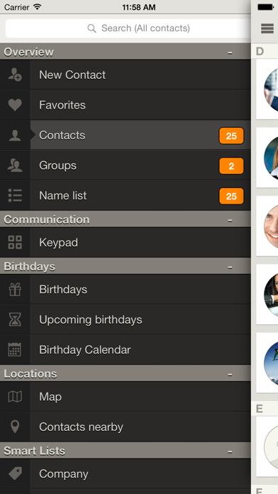 Contaqs - the Contact Manager Screenshot 3