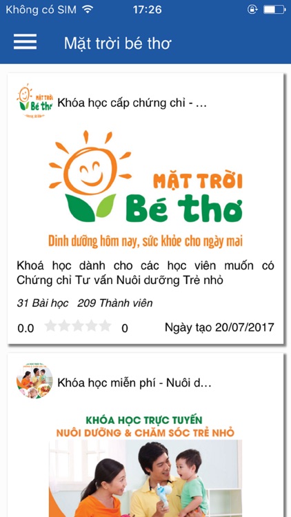 Nuôi Dưỡng Trẻ Nhỏ Elearning