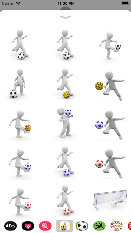 Human and Football Stickers