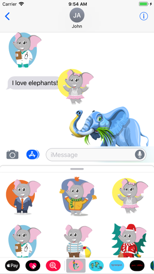 Fun Elephant Stickers