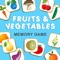 Encourage memory and fine motor skill development in toddlers and preschool-aged children with Fruits and Veggies Memory