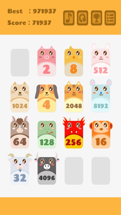 2048 Animals : Cat + Cat = Dog