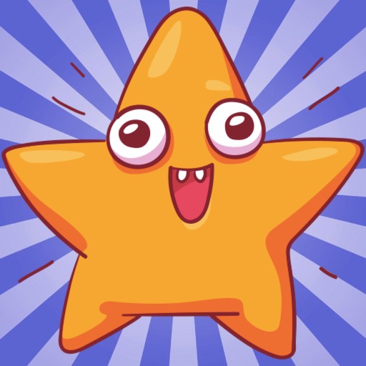 Cool Orange Star Stickers