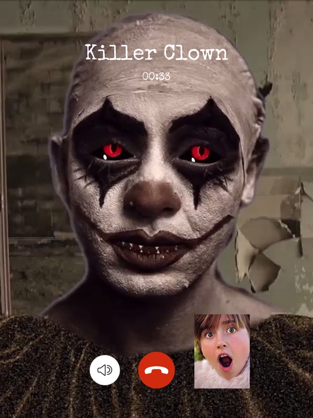 Video Call From Killer Clown On The App Store - roblox code for killer clown outfit