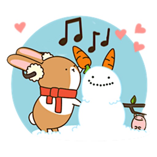 Lovely Coffee Rabbit in Winter icon