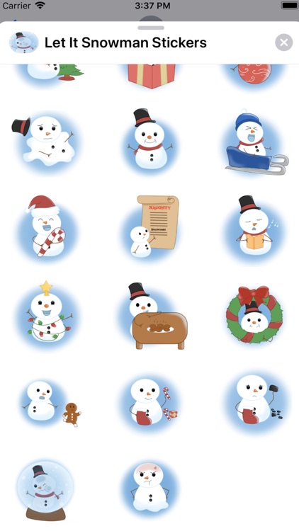 Let It Snowman Stickers