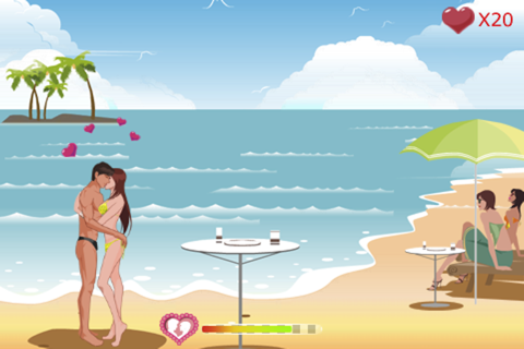 Couple Beach Kissing screenshot 3