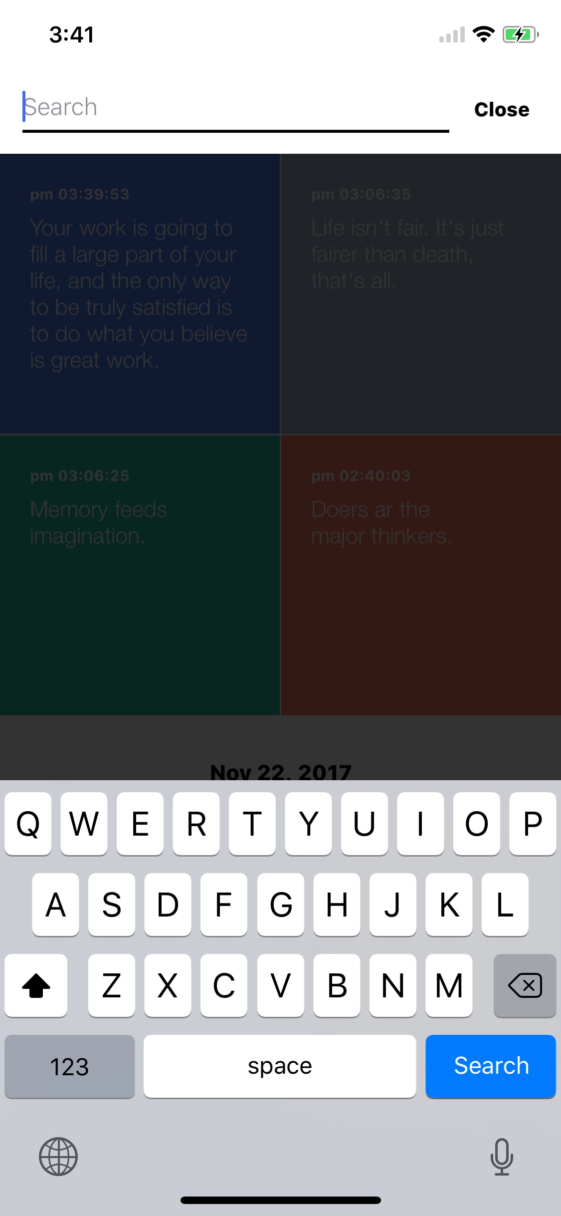 Screenshot do app Memory: Your Memo