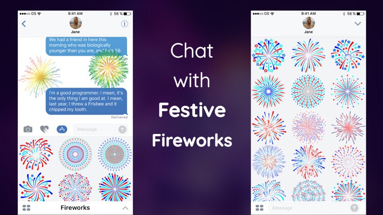 Animated Fireworks Stickers IM