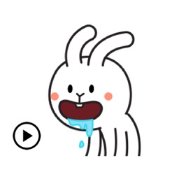 Animated Funny Bunny Sticker