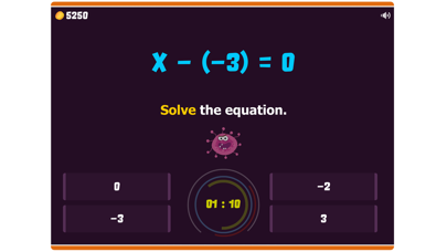 Solving Equations (integers) screenshot 2