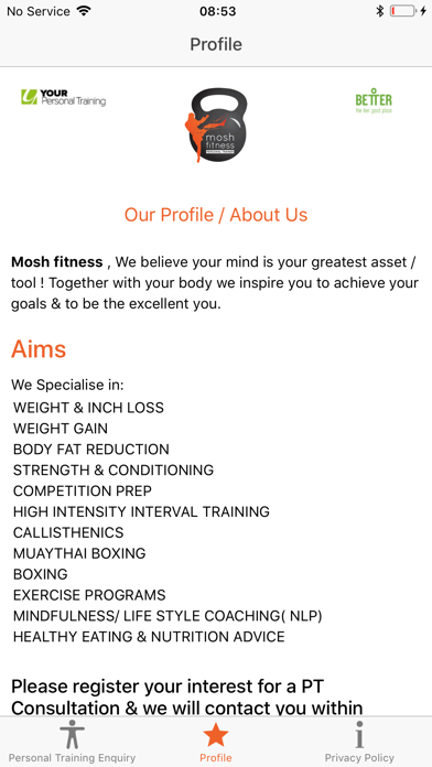 Mosh Fitness Leads screenshot 3