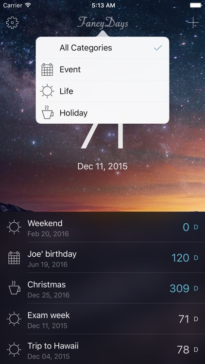 FancyDays: Light - Countdown