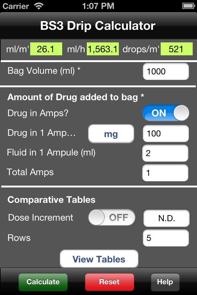 BS3 Drip Calculator screenshot 3