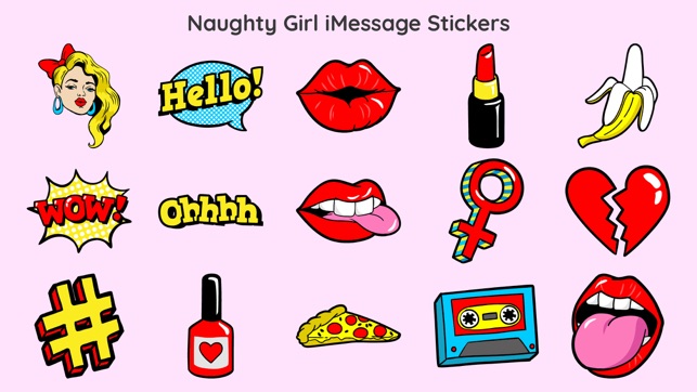 Naughty Girl Expression Emojis