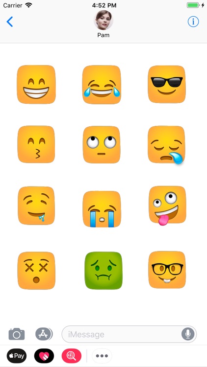 Square animated emoji sticker