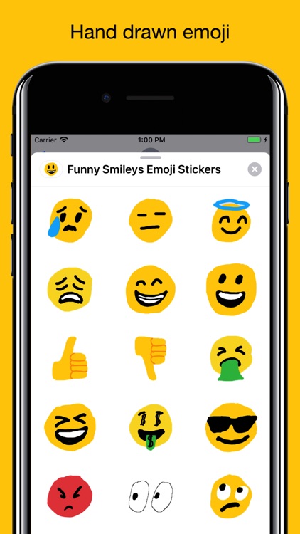 Hand drawn emoji - funny smile