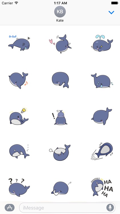 Cute Whale - WhaleMoji Sticker