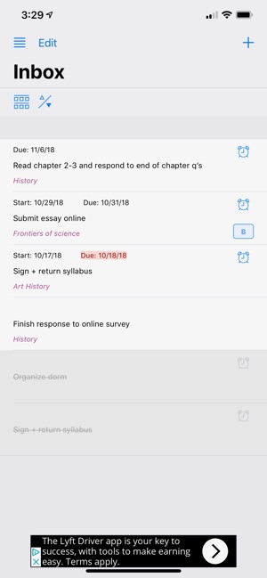 Assignments for iPhone