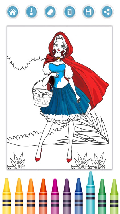 Princess coloring book game screenshot-3