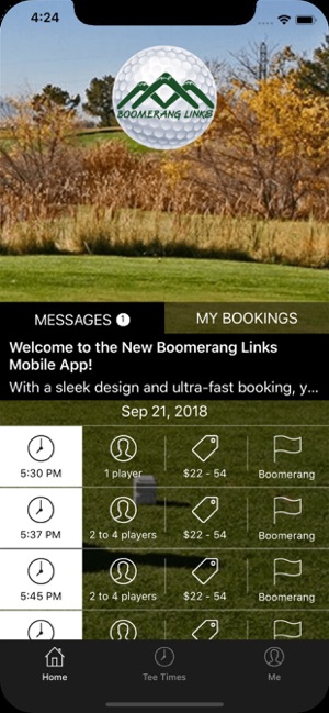 Boomerang Links Golf Tee Times(圖1)-速報App