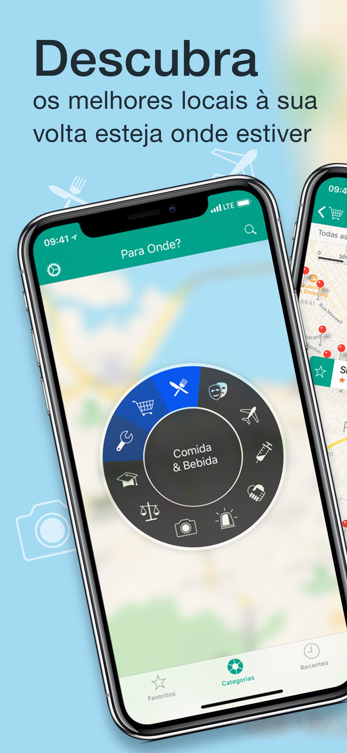 Screenshot do app Para Onde? (Where To?)