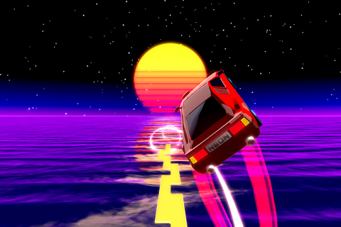 Neon Drive - '80s style arcade screenshot 2