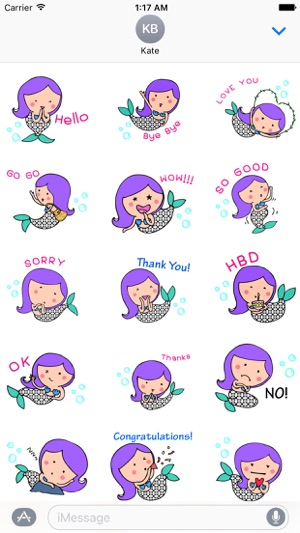 Mermaid Mermaidmoji Sticker(圖1)-速報App