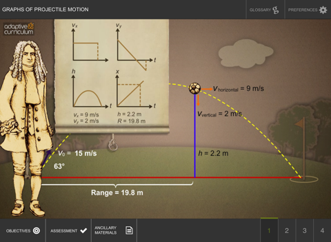 Graphs of Projectile Motion screenshot 2