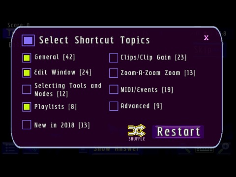 Pro Tools Shortcuts Trainer screenshot 3