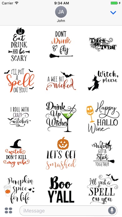 Halloween Funny Quotes Sticker screenshot 2