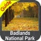 Badlands National Park gps outdoor map with Guide