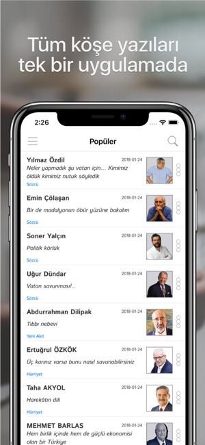 Yazar Takibi - Köşe Yazıları(圖1)-速報App