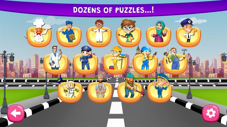 Kids Professions And Tools Puzzle